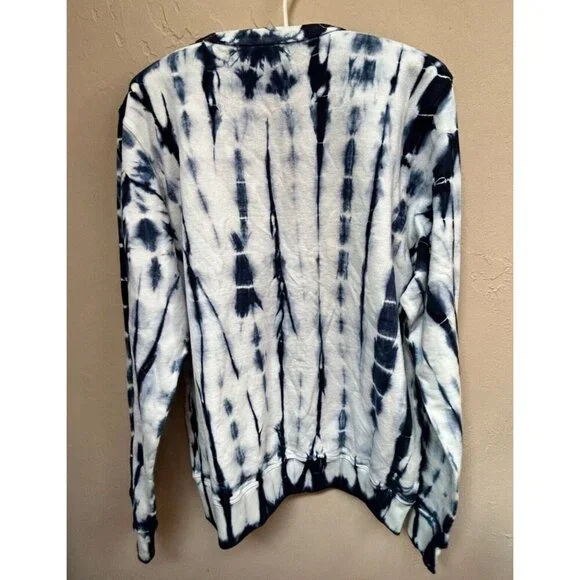 Outerknown Women Small Remote Surf Break T-Shirt Long Sleeve Tie Dye Blue Casual - Picture 2 of 9